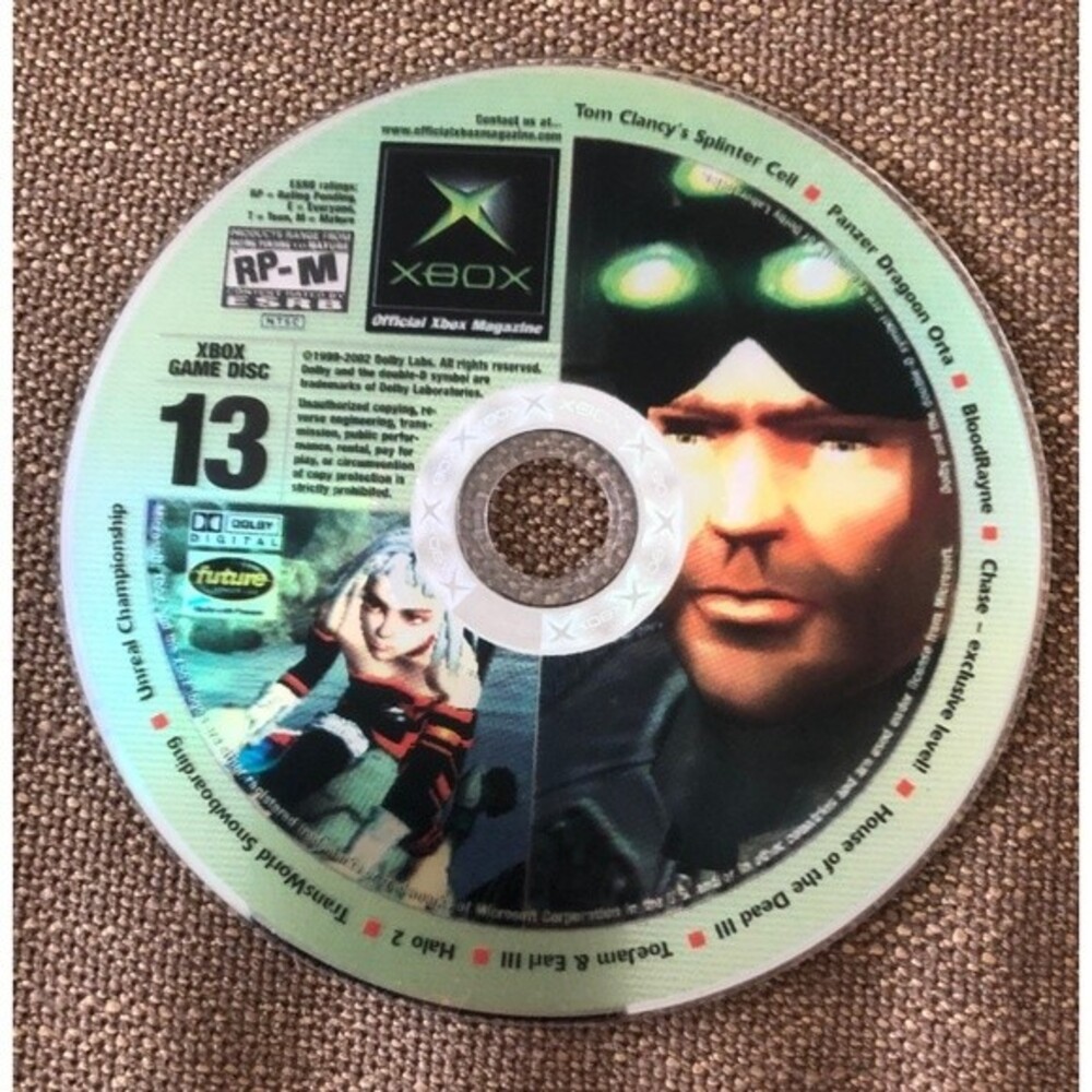 Official XBOX Magazine Splinter Cell Demo Game Disc 13 December 2002 Vintage